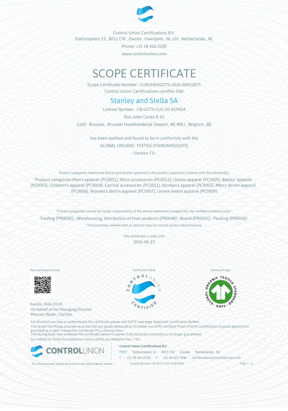 Certificat GOTS